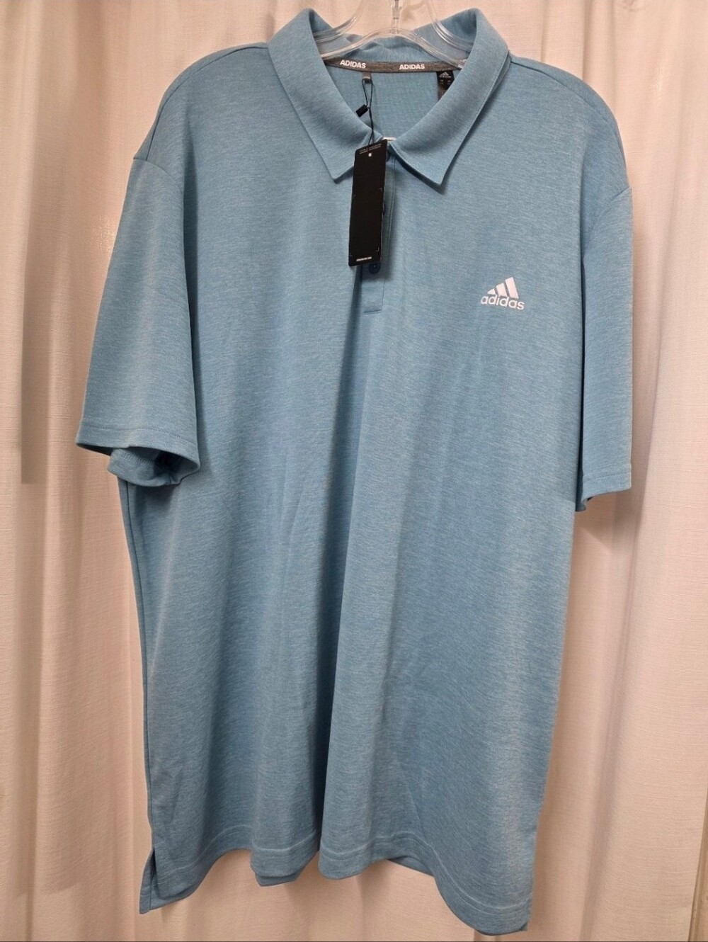Adidas Golf  Men's Light Blue Polo Shirt Size 2XL With Tags.